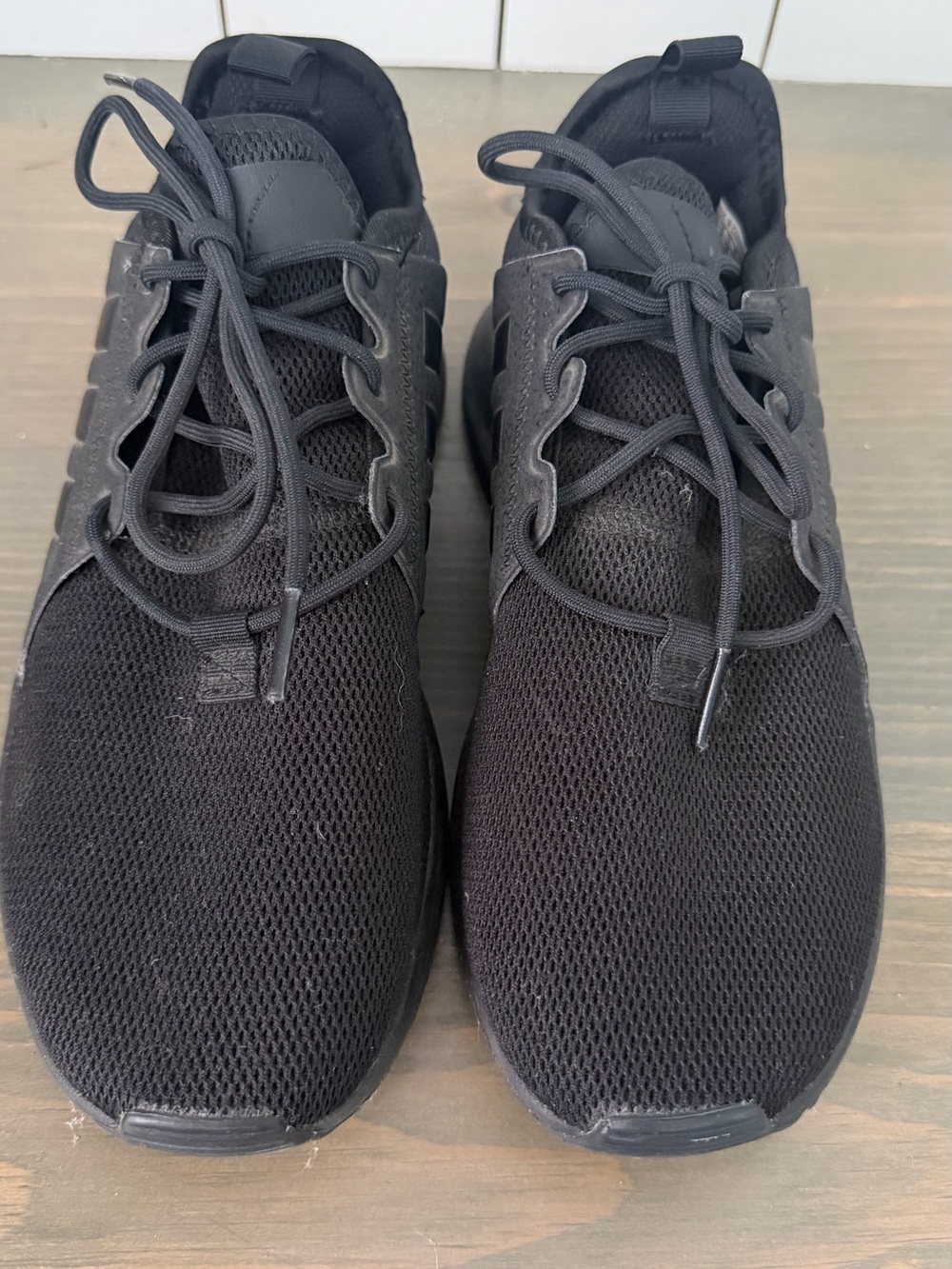 adidas Kids Black Mesh Lace-Up Sneakers